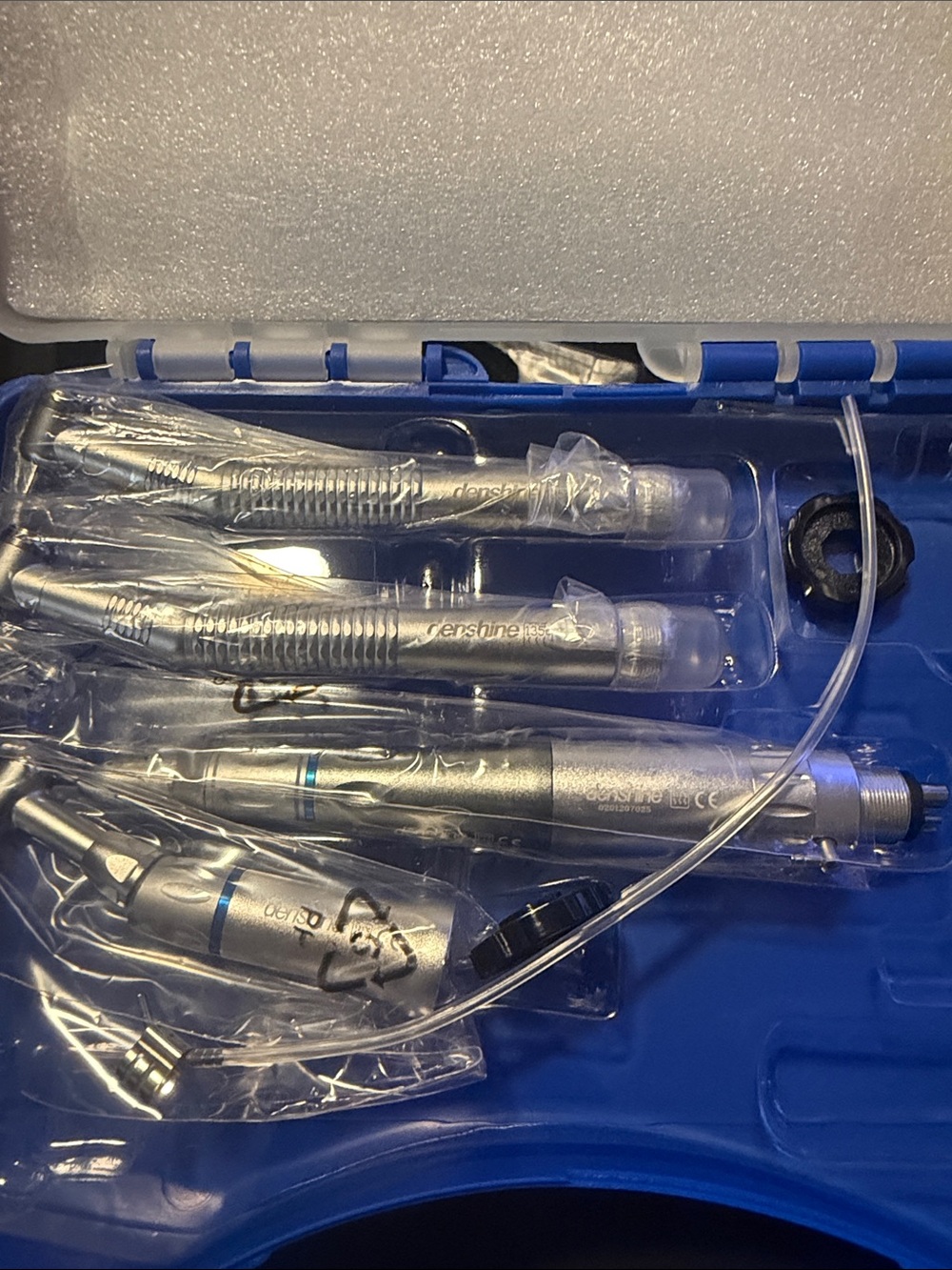 Dental Handpieces Set - Silver with Blue Accents